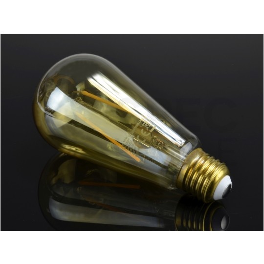 Żarówka LED E27 230V 2W 240lm 2700-3200K Gold Retro Shine grzybkowy "Edison" barwa WW biała ciepła SPECTRUM LED