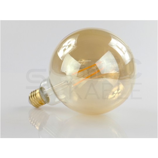 Żarówka LED E27 230V 2W 250lm 2700-3200K Gold Retro Shine gruszka barwa WW biała ciepła SPECTRUM LED