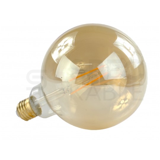 Żarówka LED E27 230V 2W 250lm 2700-3200K Gold Retro Shine gruszka barwa WW biała ciepła SPECTRUM LED