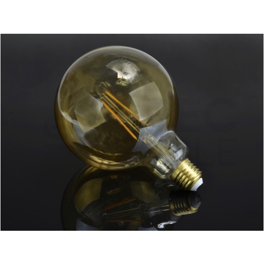Żarówka LED E27 230V 2W 250lm 2700-3200K Gold Retro Shine gruszka barwa WW biała ciepła SPECTRUM LED