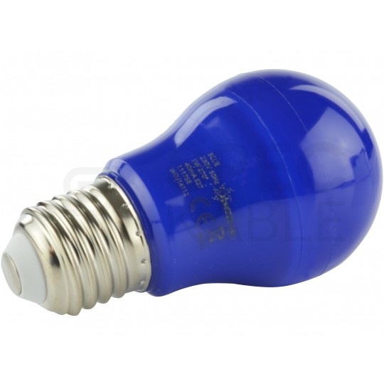 Żarówka LED E27 230V 5W GLS niebieska