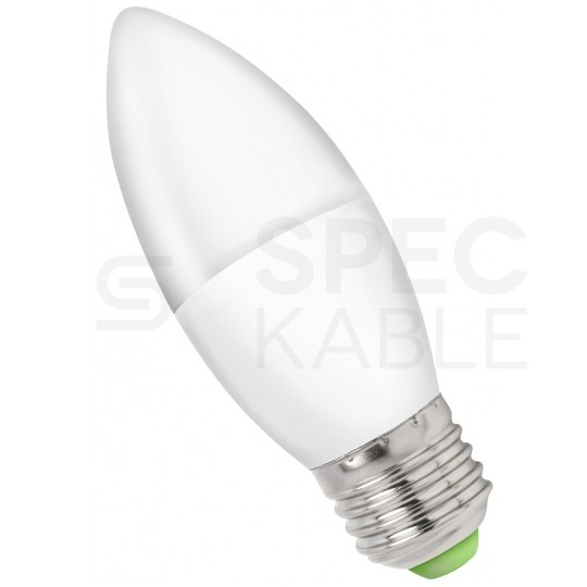 Żarówka LED E27 230V 6W 520lm 3000K świecowa prosta barwa WW biała ciepła SPECTRUM LED