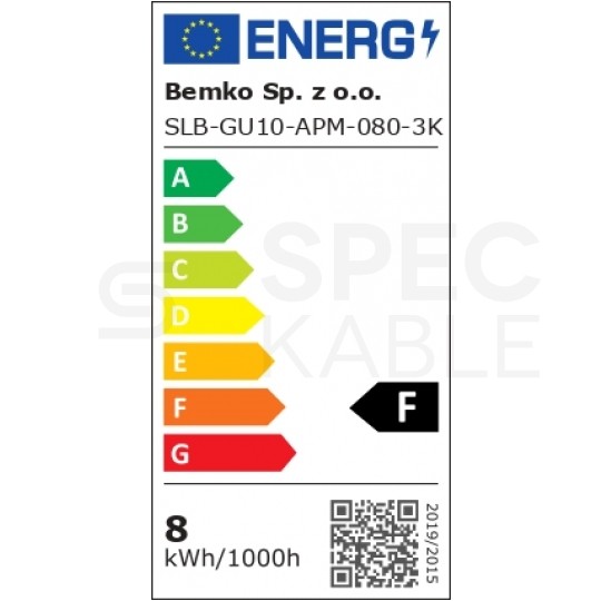 Żarówka LED GU10 230V 8W 720lm 3000K diody SAMSUNG barwa WW biała ciepła BEMKO