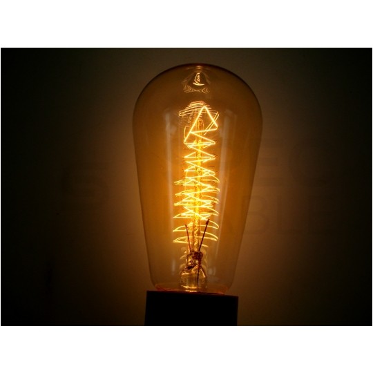 Żarówka węglowa E27 230V 60W 180lm 2200K ST58 retro "Edison" barwa WW biała ciepła BOWI