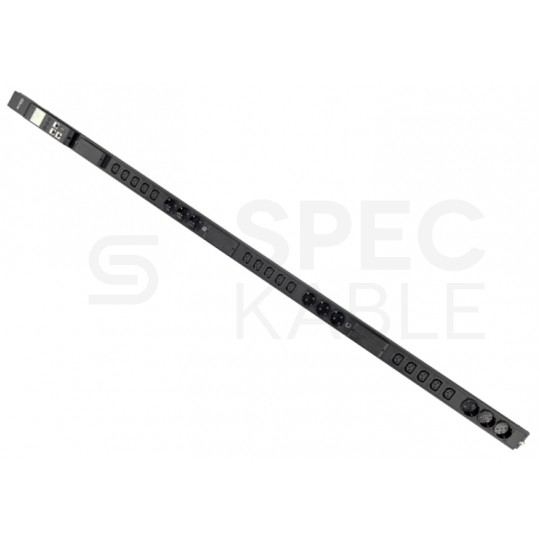 Zarządzalna listwa zasilająca 3F 42U - 15 x IEC C13 + 9 x CEE 7/5 - pełna kontrola i zarządzanie zasobami sprzętowymi online AVIZIO czarna