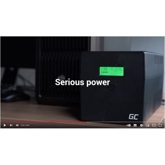 Zasilacz awaryjny UPS Power Proof 1200W / 2000VA AVR + 2x akumulator AGM 9Ah Green Cell
