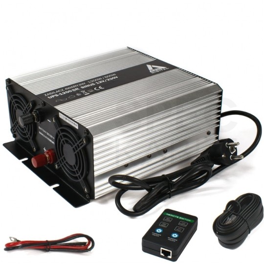 Zasilacz awaryjny UPS przetwornica SINUS 12V/230V AVR 600W / 1200W 10A AZO Digital