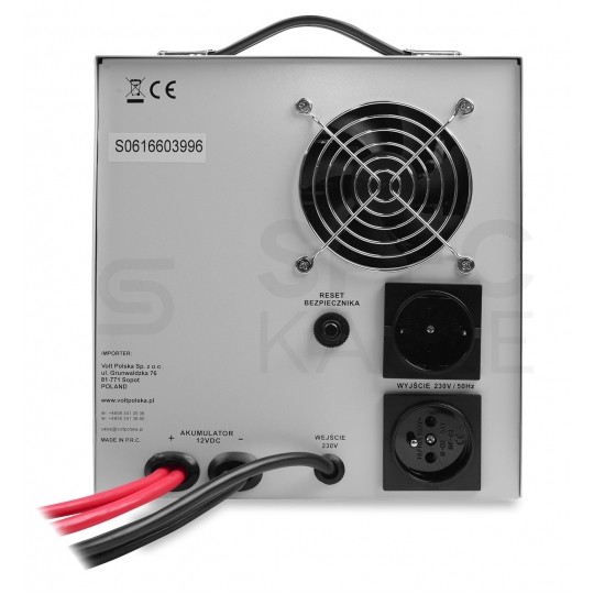 Zasilacz awaryjny UPS przetwornica SINUS PRO E 12V/230V AVR 1250W / 2000VA 20A VOLT do centralnego ogrzewania (pieca CO, pompy itp.)