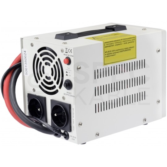 Zasilacz awaryjny UPS przetwornica SINUS PRO E 12V/230V AVR 500W / 800VA 5/10A VOLT do centralnego ogrzewania (pieca CO, pompy itp.)