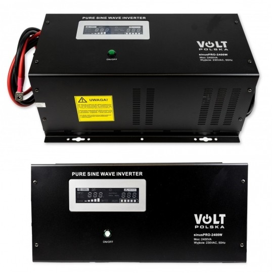 Zasilacz awaryjny UPS przetwornica SINUS PRO W 12V/230V AVR 1600W / 2400VA 20A VOLT do centralnego ogrzewania (pieca CO, pompy itp.)