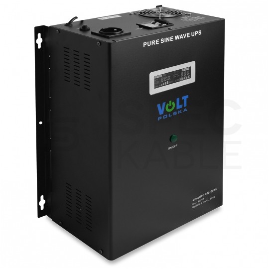 Zasilacz awaryjny UPS przetwornica SINUS UPS 12V/230V AVR 500W / 800VA 10A + akumulator AGM 55Ah VOLT