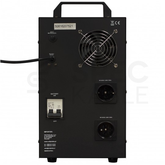 Zasilacz awaryjny UPS przetwornica SINUS UPS 12V/230V AVR 700W / 1000VA 10A + akumulator AGM 45Ah VOLT