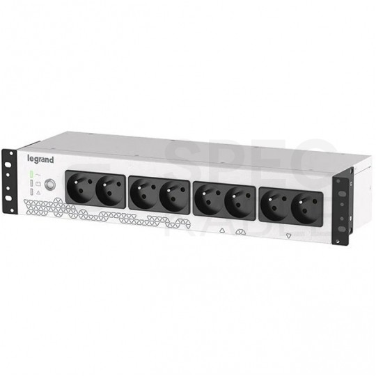 Zasilacz awaryjny UPS RACK 19" 2U 480W / 800VA 8 gniazd [2P+Z] + 1x akumulator 9Ah Legrand Keor PDU