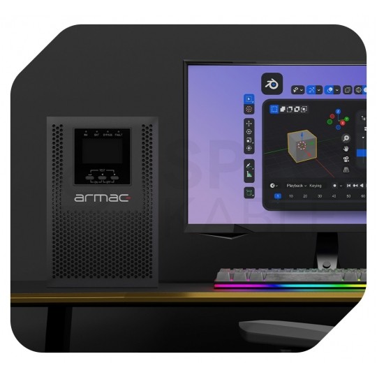 Zasilacz awaryjny UPS TOWER 1000W /1000VA 3x9 AhT/1000I/PF1/DF OFFICE ARMAC