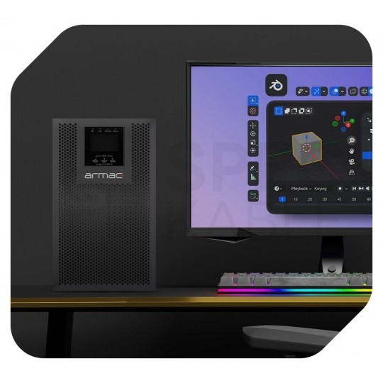 Zasilacz awaryjny UPS TOWER 2000W /2000VA 6x9 Ah T/2000I/PF1/DF OFFICE ARMAC