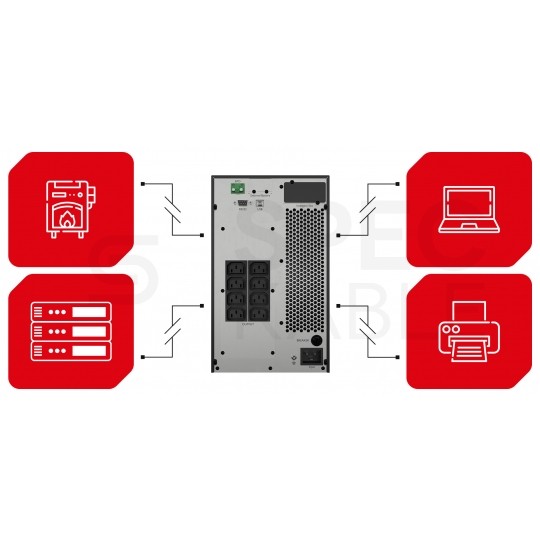 Zasilacz awaryjny UPS TOWER 2000W /2000VA 6x9 Ah T/2000I/PF1/DF OFFICE ARMAC
