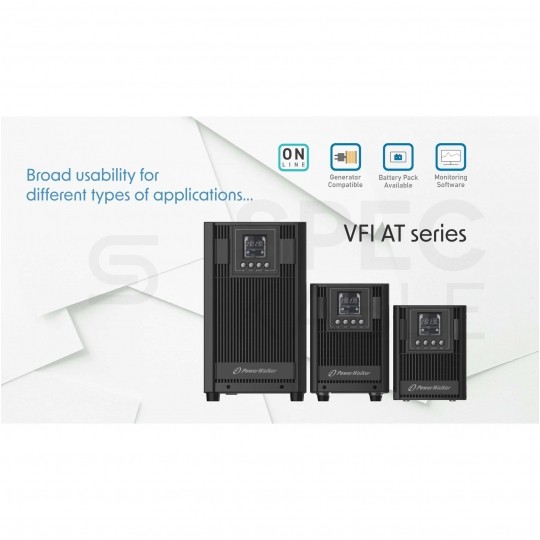 Zasilacz awaryjny UPS TOWER 900W / 1000VA 2x9 Ah VFI 1000 AT FR PowerWalker