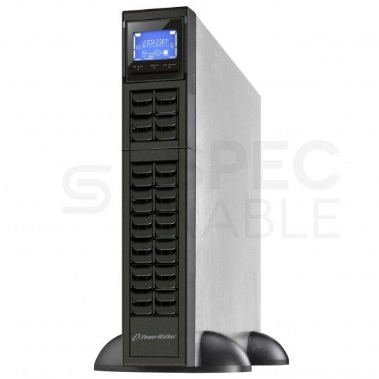 Zasilacz awaryjny UPS TOWER/RACK 19" 2U 2400W / 3000VA 6x9 Ah VFI 3000 CRM LCD PowerWalker