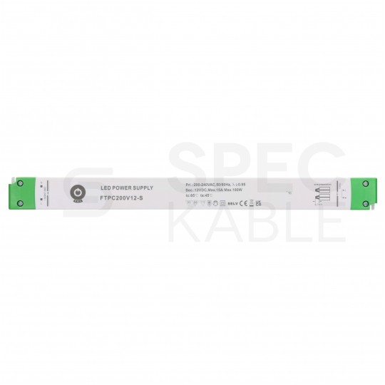 Zasilacz do oświetlenia LED 12V 15A 180W SLIM meblowy POS Power