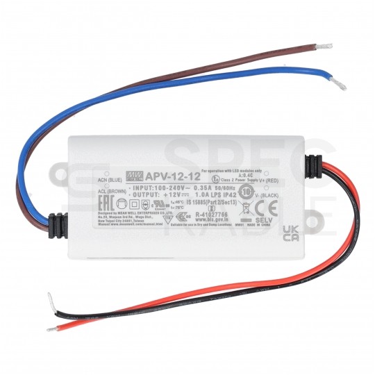 Zasilacz do oświetlenia LED 12V 1A 12W meblowy APV Mean Well