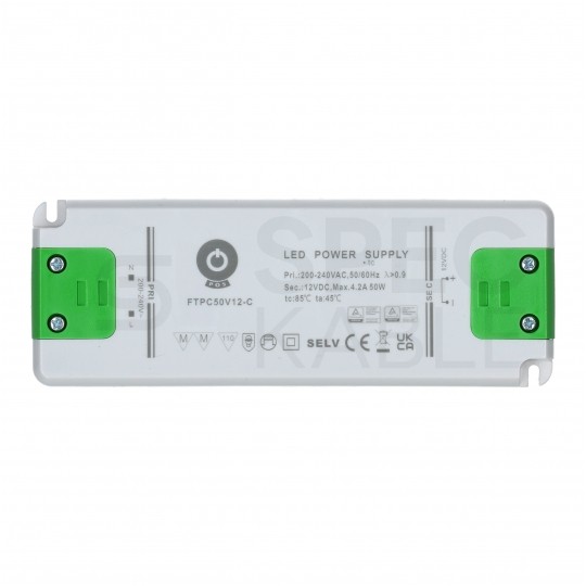 Zasilacz do oświetlenia LED 12V 4,17A 50W płaski meblowy POS Power