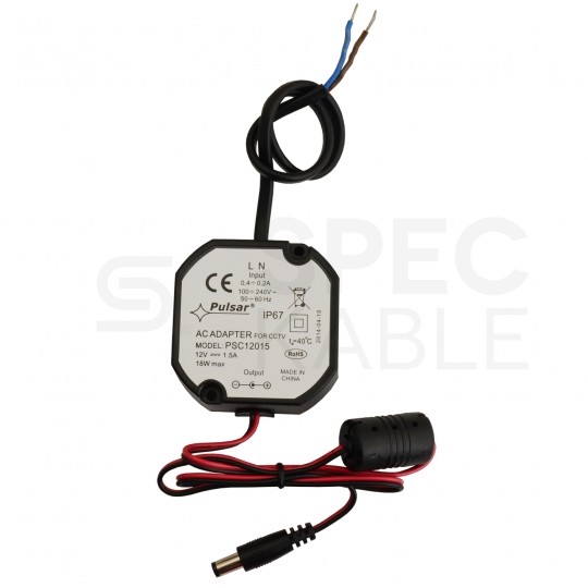 Zasilacz do puszki instalacyjnej 12V 1,5A 18W IP67 uniwersalny hermetyczny Pulsar