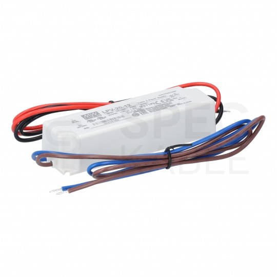 Zasilacz hermetyczny IP67 do oświetlenia LED 12V 1,67A 20W wodoodporny LPV Mean Well