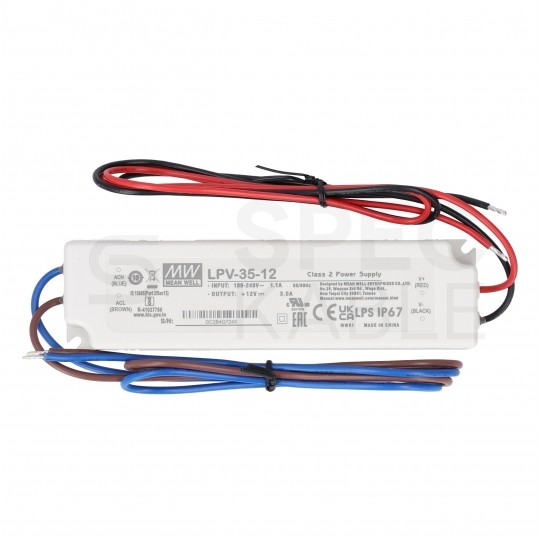 Zasilacz hermetyczny IP67 do oświetlenia LED 12V 3A 35W wodoodporny LPV Mean Well