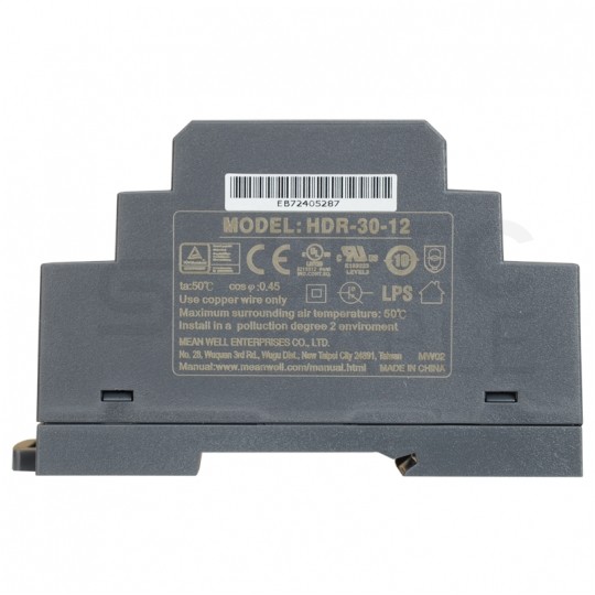 Zasilacz na szynę DIN 12V 2A 24W uniwersalny SLIM (2-modułowy) HDR Mean Well