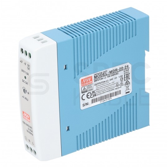 Zasilacz na szynę DIN 24V 1A 20W uniwersalny MDR Mean Well