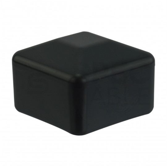 Zaślepka nasadka kwadratowa na szynę 40x40mm do profilu montażowego PV czarna