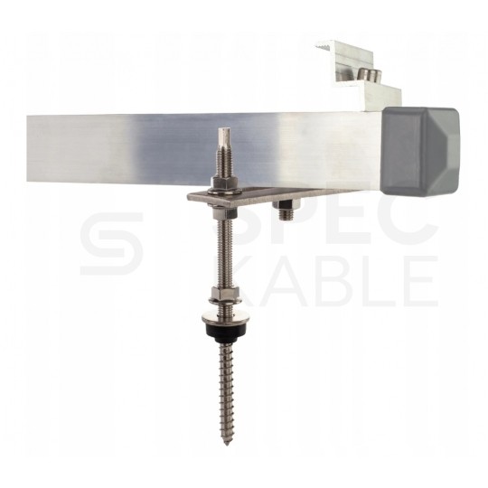 Zaślepka nasadka kwadratowa na szynę 40x40mm do profilu montażowego PV szara