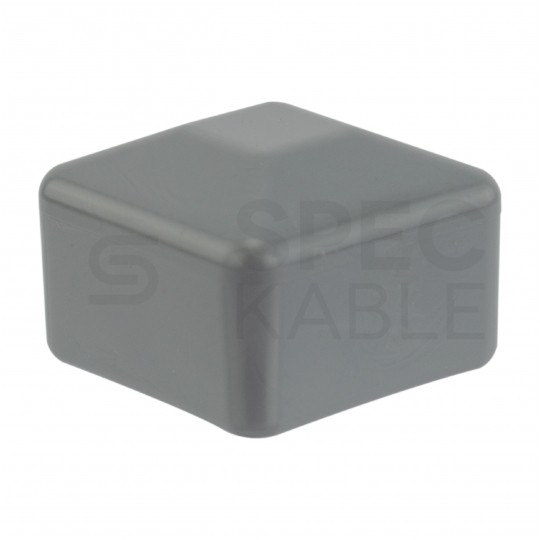 Zaślepka nasadka kwadratowa na szynę 40x40mm do profilu montażowego PV szara
