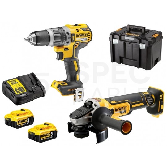 ZEST. ELEKTRONARZĘDZI AKUM. DCD796+DCG405 2*5.0AH DEWALT