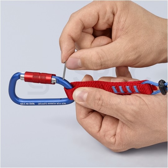 Zestaw 2 karabińczyków TT z kołkami zabezpieczającymi KNIPEX 00 50 03 T BK