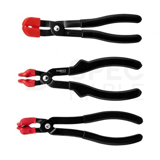 Zestaw 3x szczypce ogumowane do ściągania przewodów, świec zapłonowych NEO 11-165