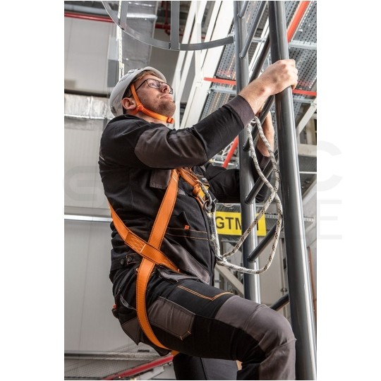 Zestaw asekuracyjny: szelki bezpieczeństwa + linka z amortyzatorem NEO 97-101