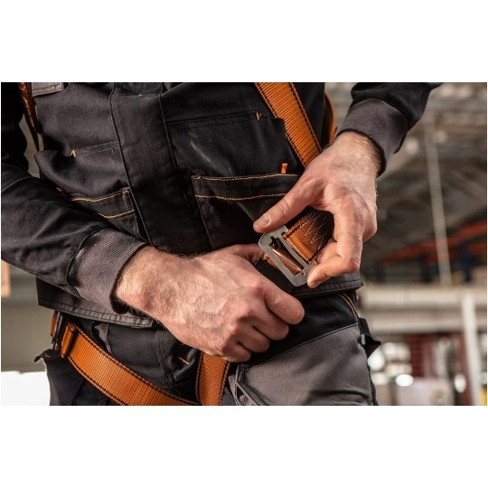 Zestaw asekuracyjny: szelki bezpieczeństwa + linka z amortyzatorem NEO 97-101