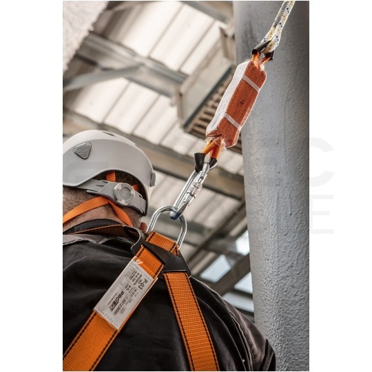 Zestaw asekuracyjny: szelki bezpieczeństwa + linka z amortyzatorem NEO 97-101