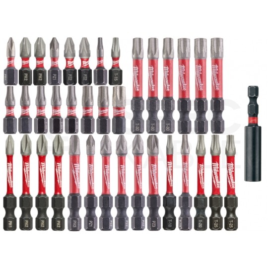 Zestaw bitów udarowych 38szt. z uchwytem do bitów w walizce Shockwave Impact Duty MILWAUKEE