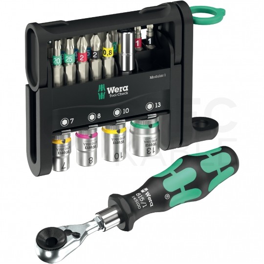 Zestaw bitów z grzechotką 21szt. Tool-Check Modular WERA