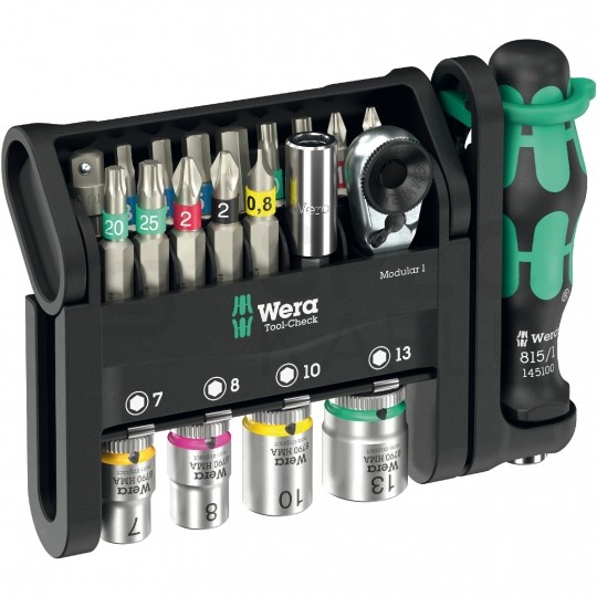 Zestaw bitów z grzechotką 21szt "Tool-Check Modular" WERA