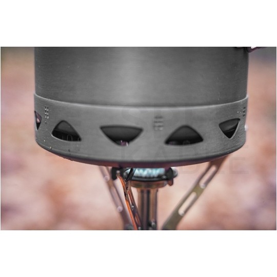 Zestaw garnków turystycznych 2w1 z radiatorem na kamping NEO 63-144