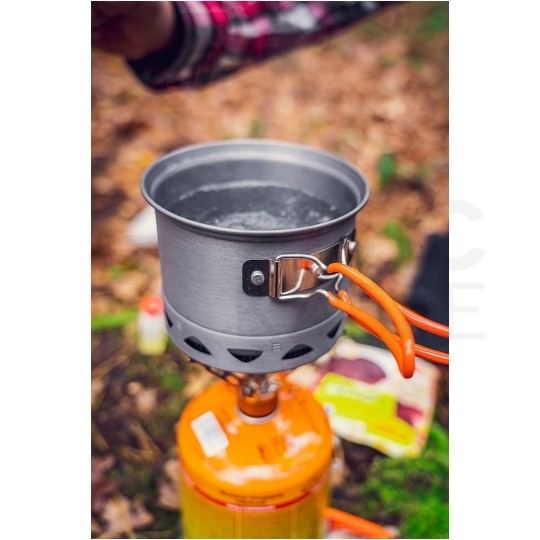 Zestaw garnków turystycznych 2w1 z radiatorem na kamping NEO 63-144