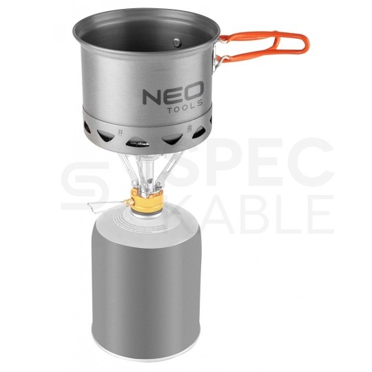 Zestaw garnków turystycznych 2w1 z radiatorem na kamping NEO 63-144