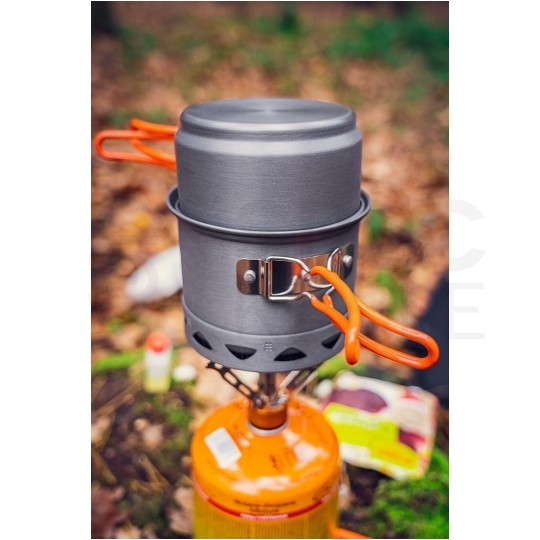 Zestaw garnków turystycznych 2w1 z radiatorem na kamping NEO 63-144
