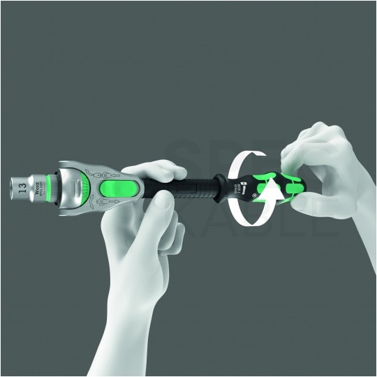 Zestaw grzechotka 1/4 z nasadkami metrycznymi i bitami w etui tekstylnym Zyklop Speed WERA