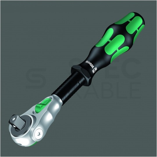 Zestaw grzechotka 1/4 z nasadkami metrycznymi i bitami w etui tekstylnym Zyklop Speed WERA