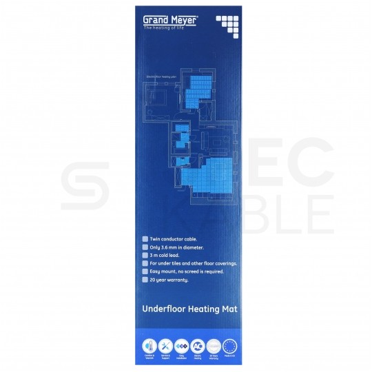 Zestaw grzewczy 270W Mata 1,5m2 (3x0,5m) THM180-015 + termostat HW500 GRAND MEYER