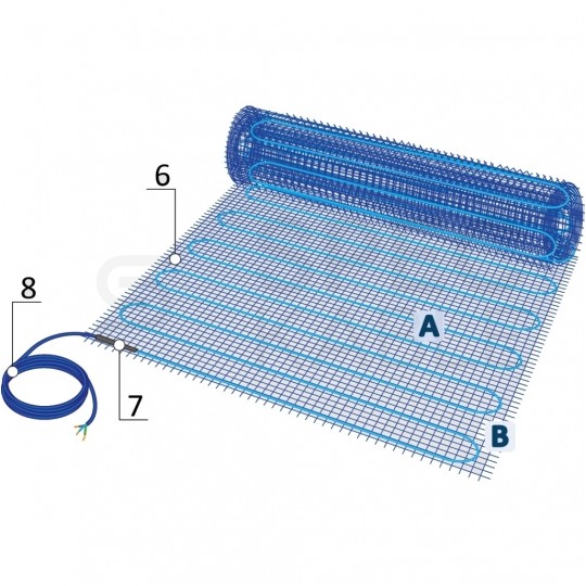 Zestaw grzewczy 300W Mata 1,5m2 (3x0,5m) THM200-015 + termostat SN-20 GRAND MEYER